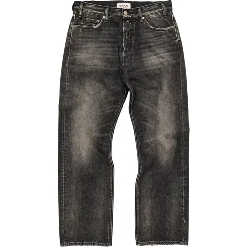 Vintage Straight Leg Schwarze Denim Jeans , Herren, Größe: W30 - Cycle - Modalova