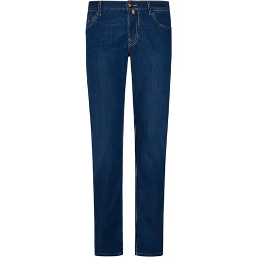 Slim Fit Jeans with Embroidered Logo , male, Sizes: W29, W31, W38, W28, W30 - Jacob Cohën - Modalova