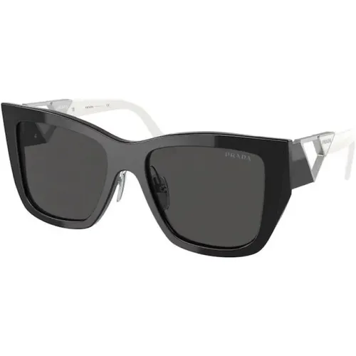 Schwarze PR 21Ys Sonnenbrille , unisex, Größe: 54 MM - Prada - Modalova