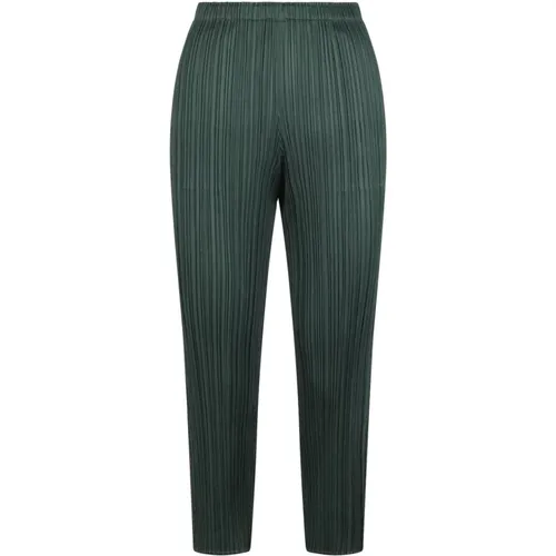 Gefaltete Slim Fit Hose , Damen, Größe: M - Issey Miyake - Modalova