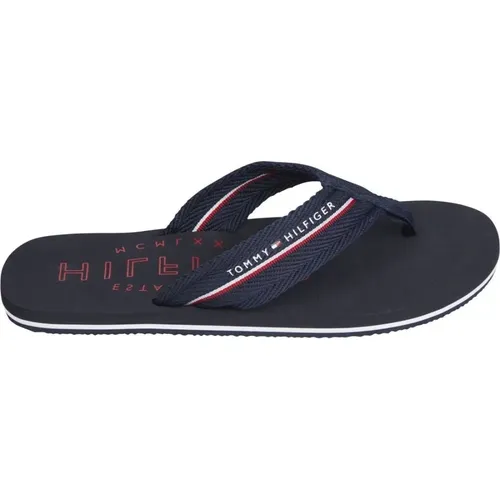 Corporate beach sandal , male, Sizes: 7 UK - Tommy Hilfiger - Modalova