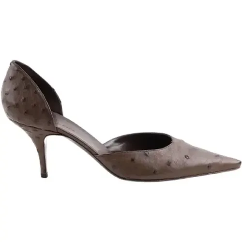 Pre-owned Leather heels , female, Sizes: 7 UK - Balenciaga Vintage - Modalova
