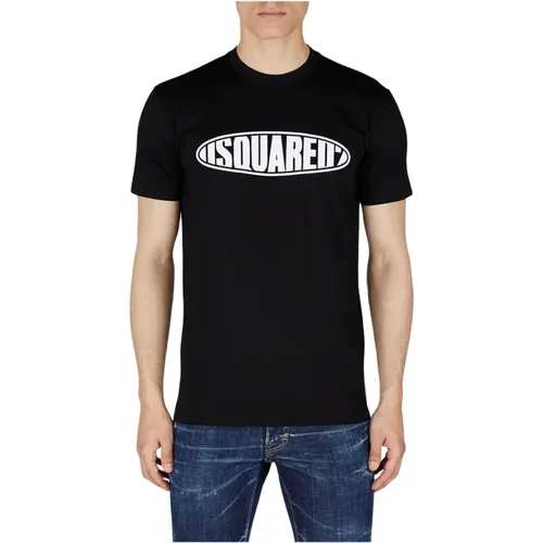 Schwarzes Surf T-Shirt , Herren, Größe: M - Dsquared2 - Modalova