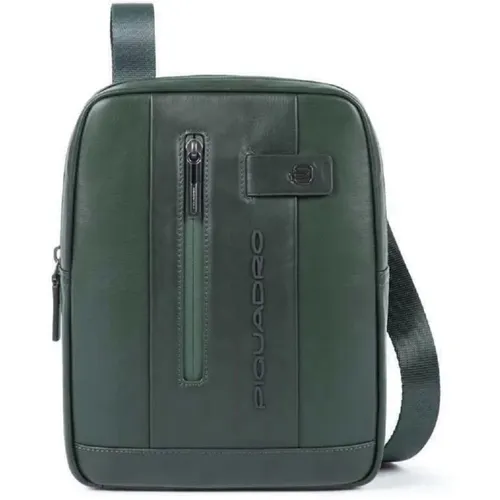Leather Shoulder Bag with iPad Mini Holder , male, Sizes: ONE SIZE - Piquadro - Modalova