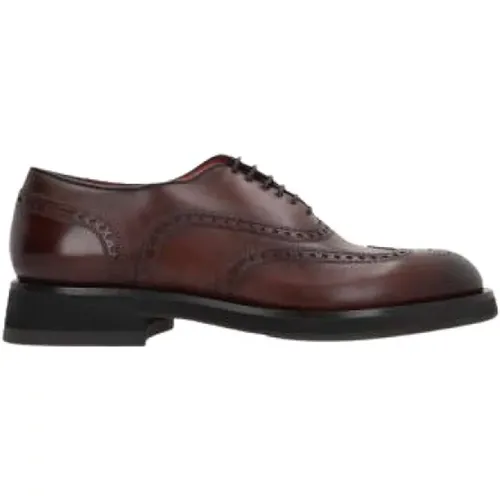 Oxford Brogue Flat Shoes , male, Sizes: 7 UK, 10 UK, 11 UK, 8 UK, 8 1/2 UK - Santoni - Modalova