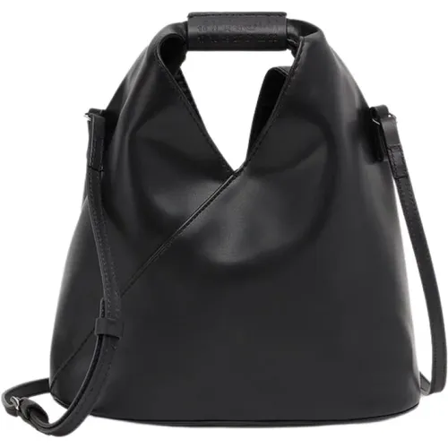 Schwarze japanische klassische Ledertasche - MM6 Maison Margiela - Modalova