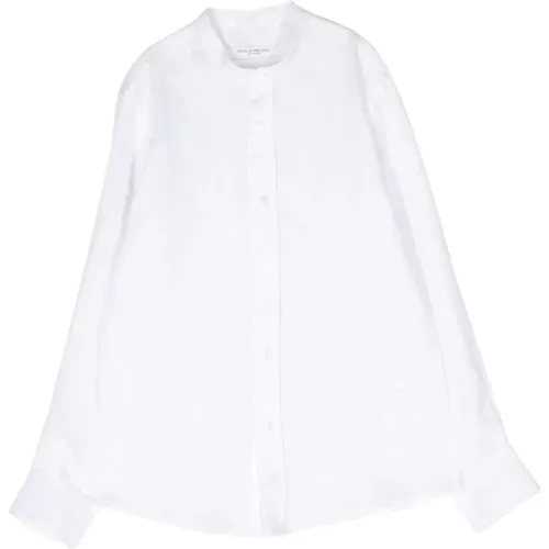 Weißes Leinenhemd für Kinder - Paolo Pecora - Modalova