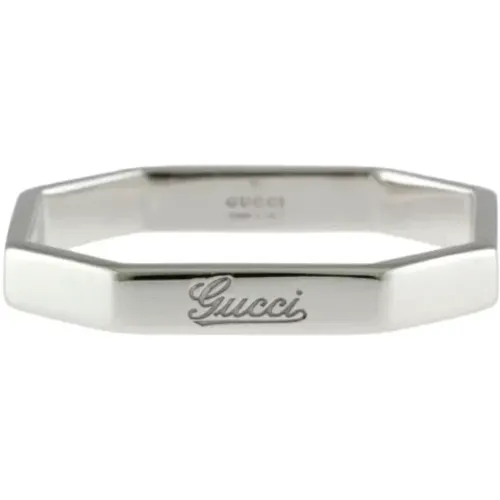 Pre-owned White Gold rings , unisex, Sizes: ONE SIZE - Gucci Vintage - Modalova