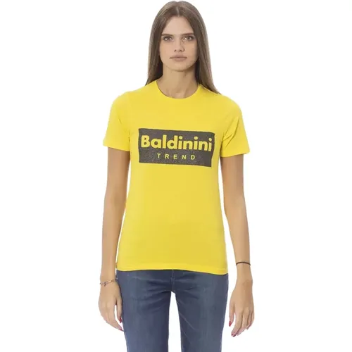 Trendy Cotton Tops T-Shirt , female, Sizes: XS, M, XL, S, L - Baldinini - Modalova