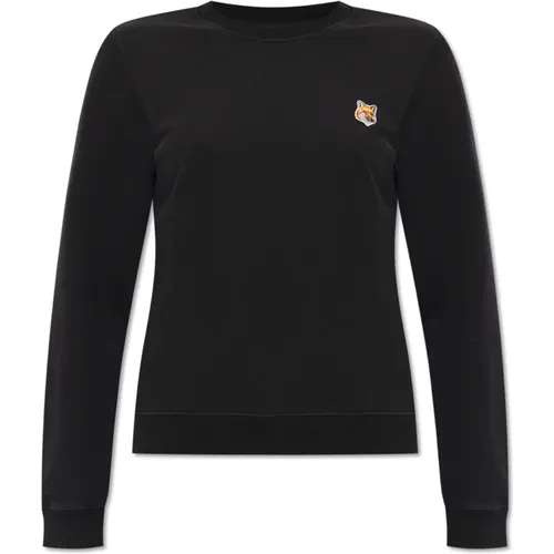 Sweatshirt mit Logo , Damen, Größe: XS - Maison Kitsuné - Modalova