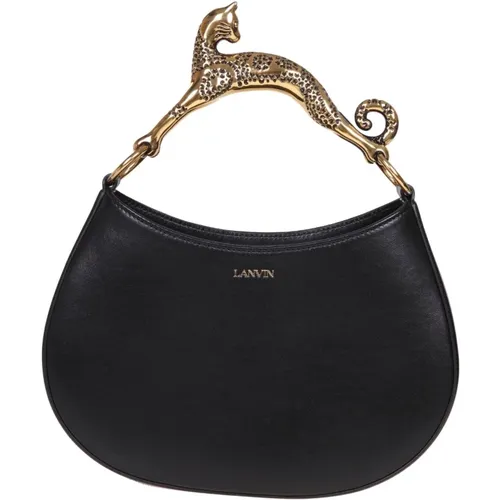 Leather Cat Handbag , female, Sizes: ONE SIZE - Lanvin - Modalova