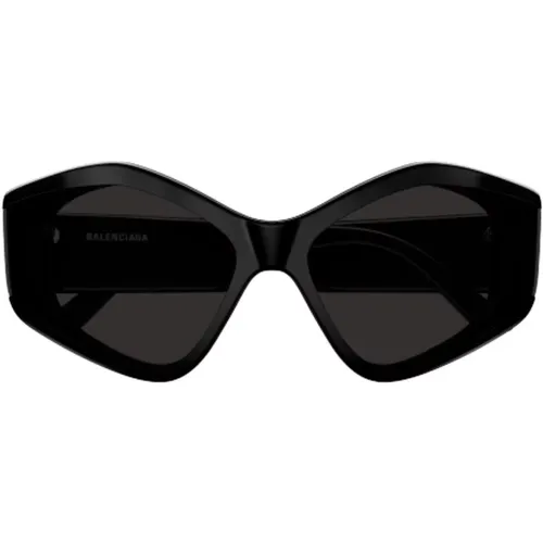 Oversized Acetat Sonnenbrille mit Logo Print , Damen, Größe: 66 MM - Balenciaga - Modalova