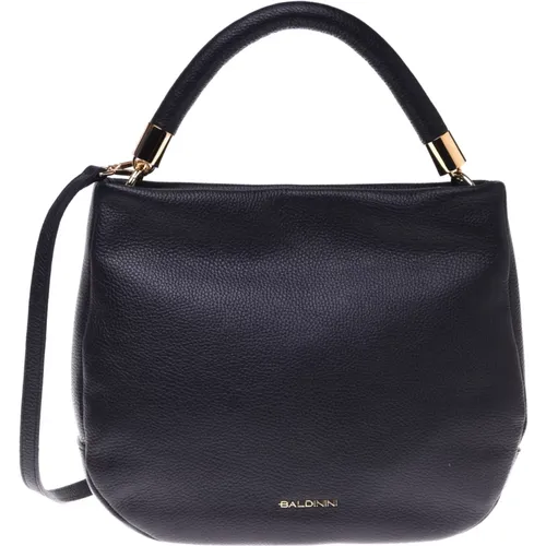 Shoulder bag in tumbled leather , Damen, Größe: ONE Size - Baldinini - Modalova