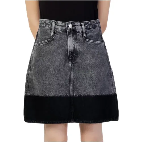 Schwarzer Rock für Frauen , Damen, Größe: W24 - Calvin Klein Jeans - Modalova