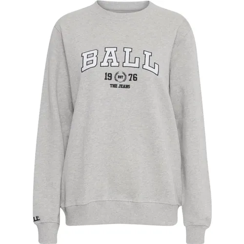 Light Sweatshirt with Embroidered Logo , female, Sizes: XS, L, XL, M, 2XL - Ball - Modalova