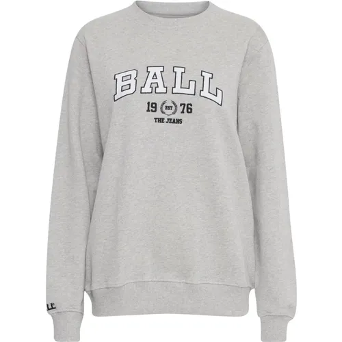 Light Sweatshirt with Embroidered Logo , female, Sizes: XS, XL, 2XL - Ball - Modalova