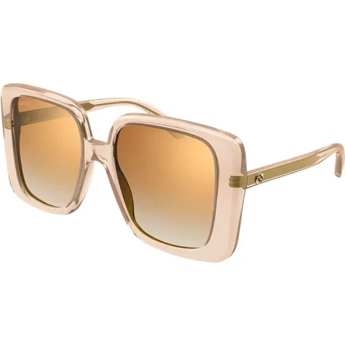 Beige/ Sunglasses , female, Sizes: 55 MM - Gucci - Modalova