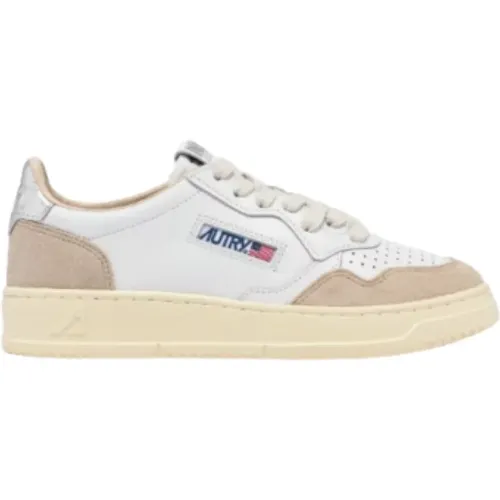 Retro Leder Sneaker Medalist Stil , Damen, Größe: 35 EU - Autry - Modalova