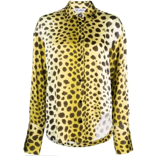 Cheetah Print Yellow Shirt , female, Sizes: XS - The Attico - Modalova