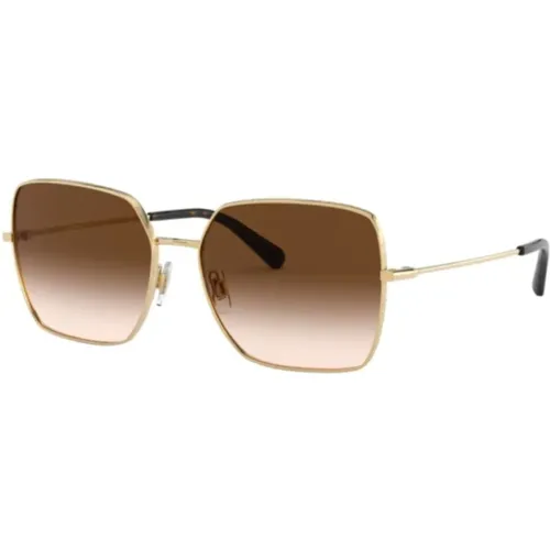 Quadratische Goldene Sonnenbrille Dg2293 , Damen, Größe: 56 MM - Dolce & Gabbana - Modalova