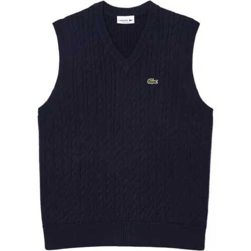 Knitted Vest Pullover Ss24 , male, Sizes: XL - Lacoste - Modalova