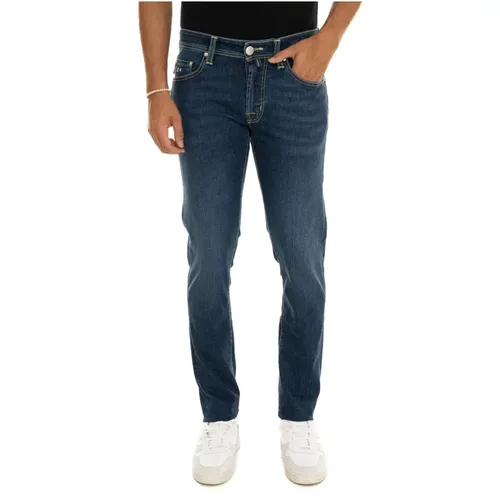 Anpassbare Zip Stretch Denim Jeans , Herren, Größe: W38 - Tramarossa - Modalova