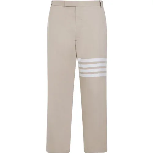 Cotton Straight Leg Trousers , male, Sizes: XL, L - Thom Browne - Modalova