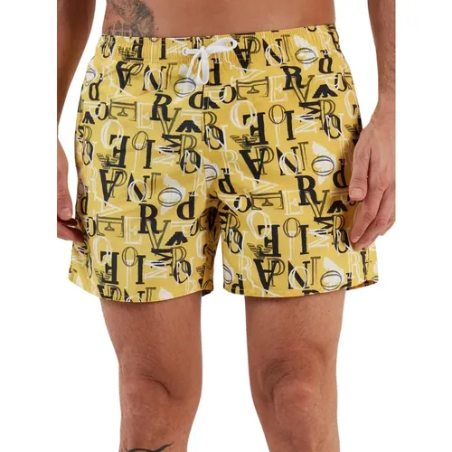 Gelbe Badebekleidung Boxershorts mit elastischem Bund , Herren, Größe: L - Emporio Armani - Modalova