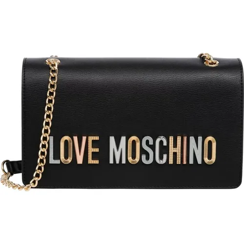 Stilvolle Schultertasche mit Magnetverschluss - Love Moschino - Modalova