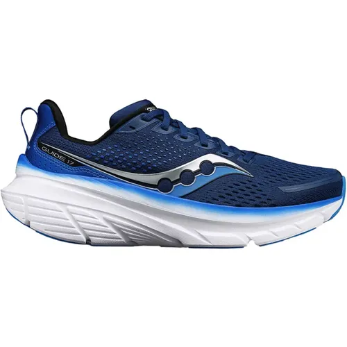 Navy/Cobalt Guide 17 Running Shoes , male, Sizes: 7 UK - Saucony - Modalova
