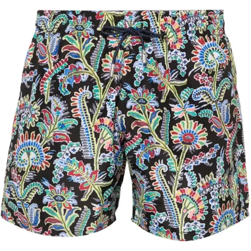 Paisley Print Swim Shorts Black/Multi , male, Sizes: L - ETRO - Modalova