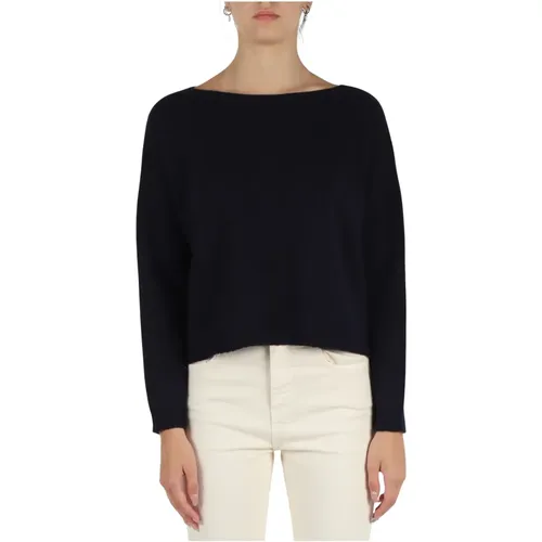 Kaschmir Cropped Pullover , Damen, Größe: L - Marella - Modalova