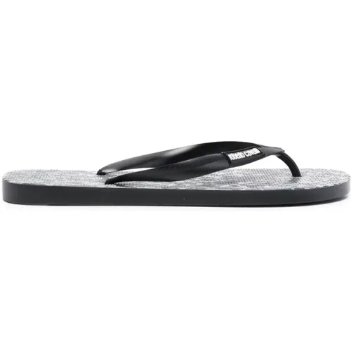 Casual Open Flat Slides , male, Sizes: 7 UK - Roberto Cavalli - Modalova