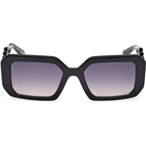 Rectangular Sunglasses with Chain Detail , female, Sizes: 54 MM - Guess - Modalova