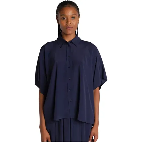 Silk Blend Shirt , female, Sizes: 2XS, L - Momoni - Modalova