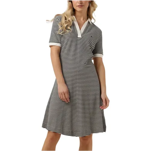 Gestreiftes Polokleid , Damen, Größe: L - Tommy Hilfiger - Modalova