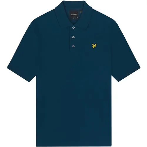 Einfaches Poloshirt in Blau , Herren, Größe: M - Lyle & Scott - Modalova