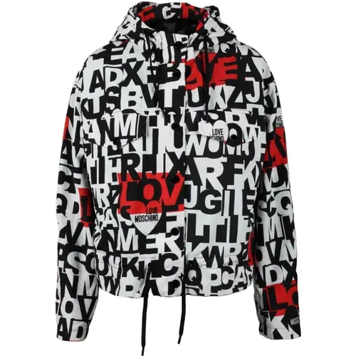 Nylon Oberbekleidung Jacke , Damen, Größe: L - Love Moschino - Modalova