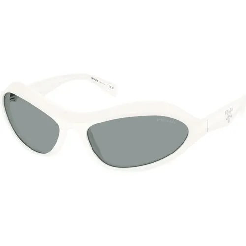 Dark Grey Sunglasses with Frame , female, Sizes: 61 MM - Prada - Modalova