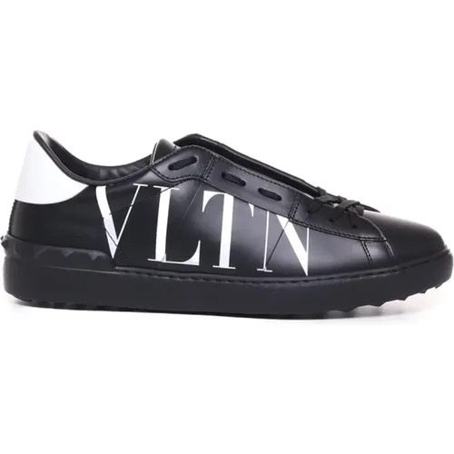 Schwarze Sneakers mit Kontrastlogo , Herren, Größe: 41 EU - Valentino Garavani - Modalova