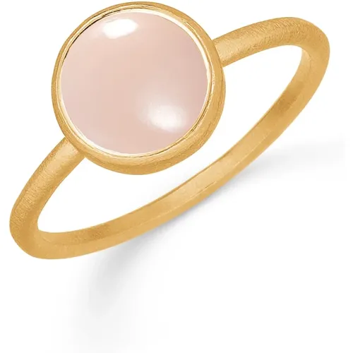 Rosa Chalcedon Petite Ring , Damen, Größe: 54 MM - Frk. Lisberg - Modalova