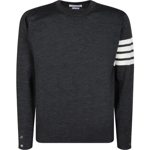 Dark Grey 4-Bar Pullover Sweater , male, Sizes: M, L, 2XL, XL - Thom Browne - Modalova