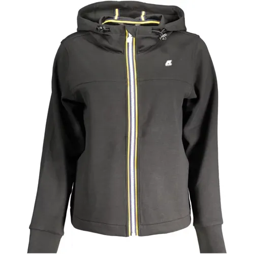 Schwarzer Kapuzenpullover, technischer Stoff , Herren, Größe: XS - K-way - Modalova