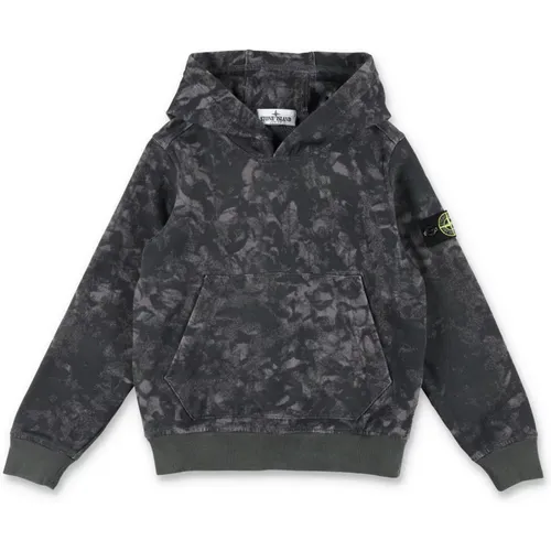 Schwarzer Strickpullover Camo Hoodie Aw24 - Stone Island - Modalova