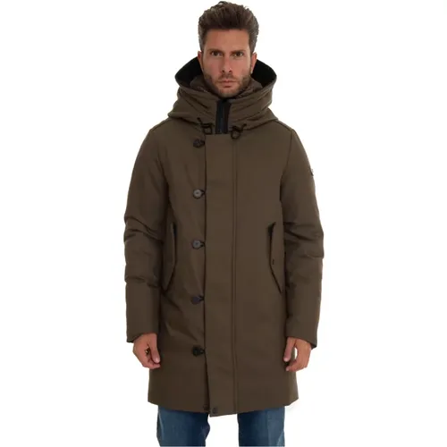 FUR parka with zip lock and buttons , male, Sizes: 2XL, S, XL - Peuterey - Modalova