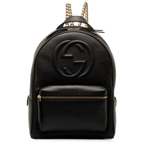 Pre-owned Leather backpacks , female, Sizes: ONE SIZE - Gucci Vintage - Modalova