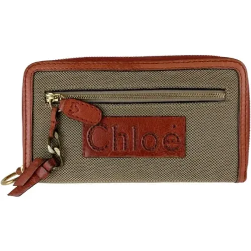 Pre-owned Canvas wallets , female, Sizes: ONE SIZE - Chloé Pre-owned - Modalova