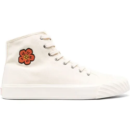High-Top Sneakers with Embroidered Motif , male, Sizes: 6 UK, 8 UK - Kenzo - Modalova