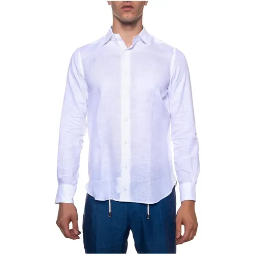 Italian Linen Dress Shirt Plain Fit , male, Sizes: 6XL, 5XL - Càrrel - Modalova