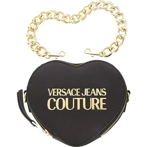 Schwarze Crossbody-Tasche , Damen, Größe: ONE Size - Versace Jeans Couture - Modalova